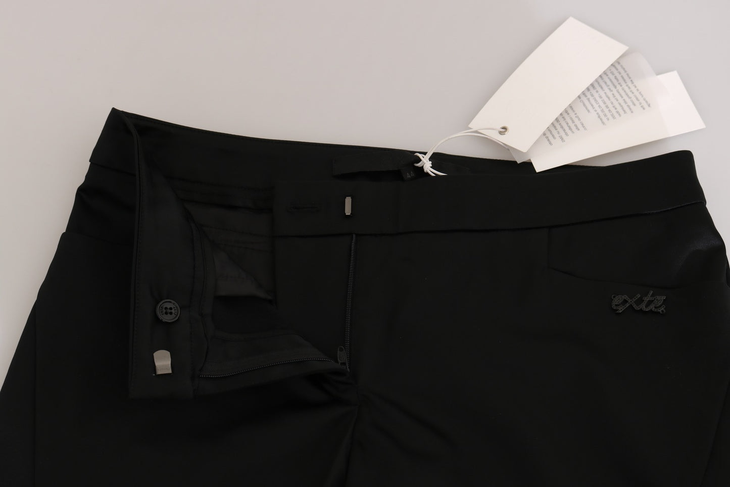 Black Mid Waist Skinny Dress Formal Trousers Pants