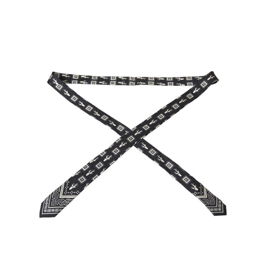 Black And White Silk Tie
