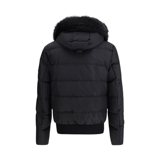 Black Polyester Bomber