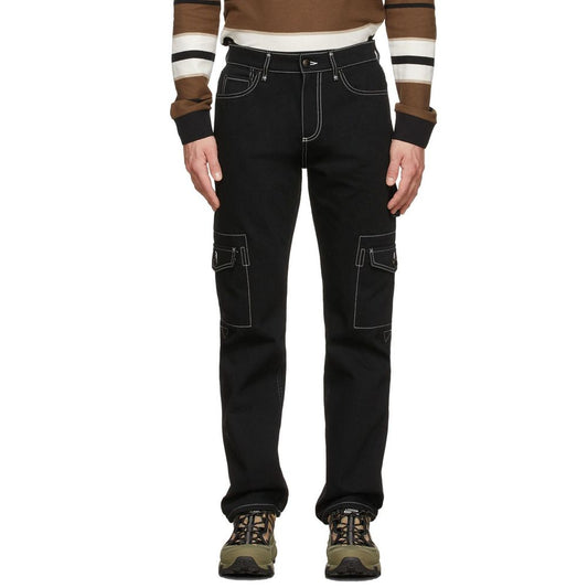 Black Cotton Cargo Pants