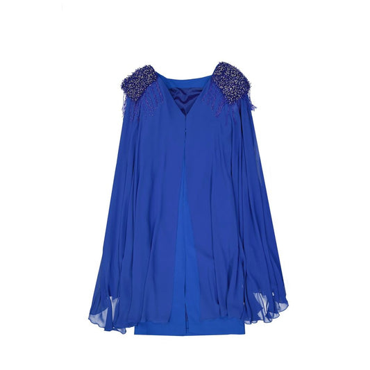 Blue Acetate Cocktail Dress