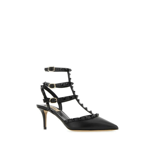 Black Calfskin High Heel Pumps