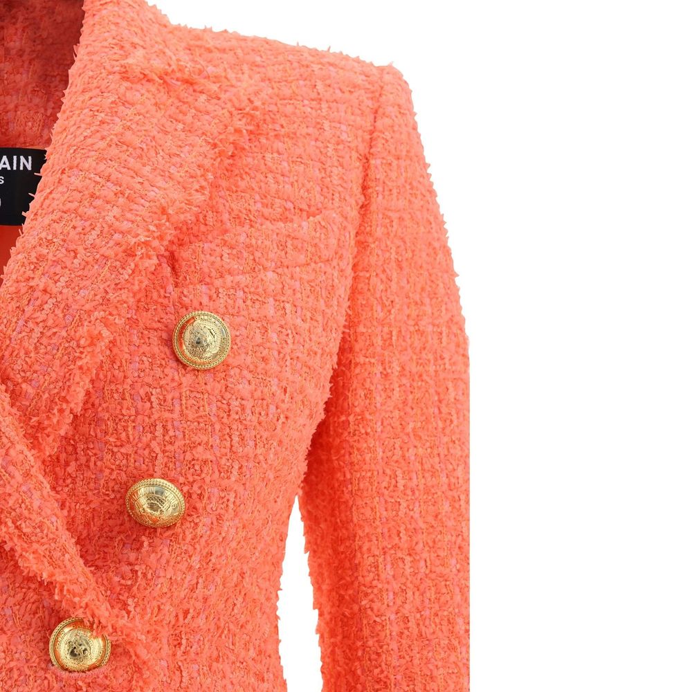 Orange Cotton Blazer