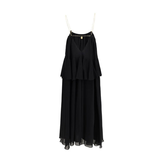 Black Silk Casual Dress