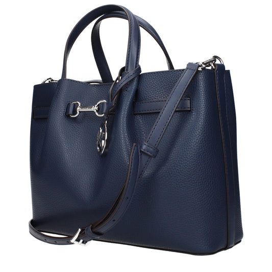 Blue Leather Handbag