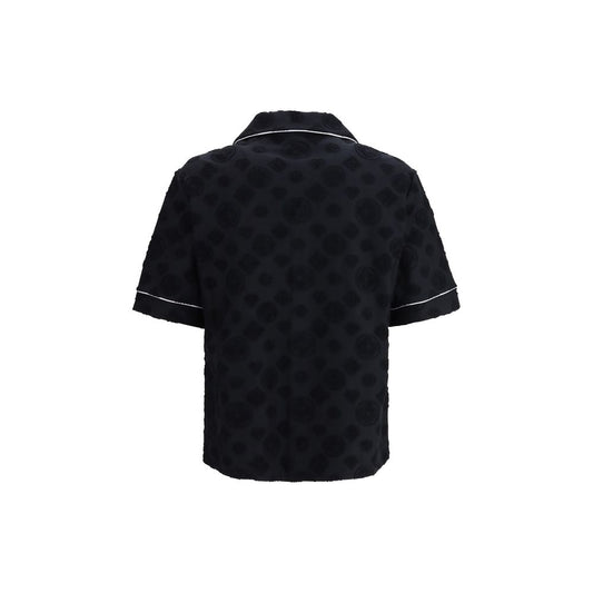Black Cotton Shortsleeve Shirt