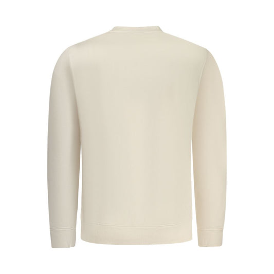 Beige Cotton Men Sweatshirt
