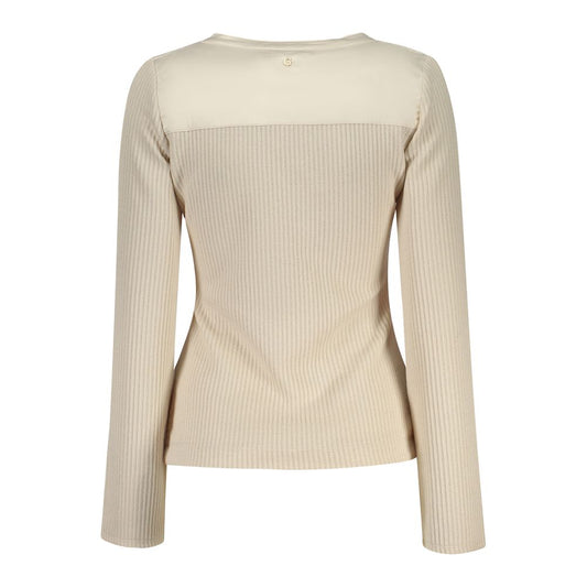 Beige Polyester Sweatshirt