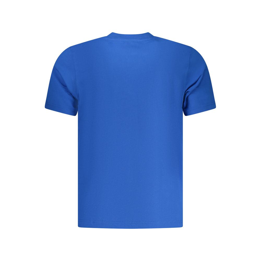 Blue Cotton Men T-Shirt