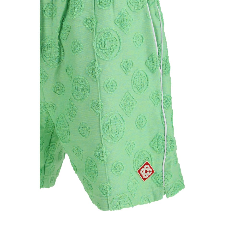 Bicolor Cotton Bermuda Shorts