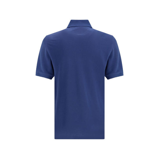 Blue Cotton Polo Shirt