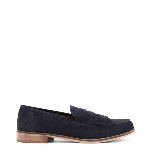 Blue Suede Leather Moccassin