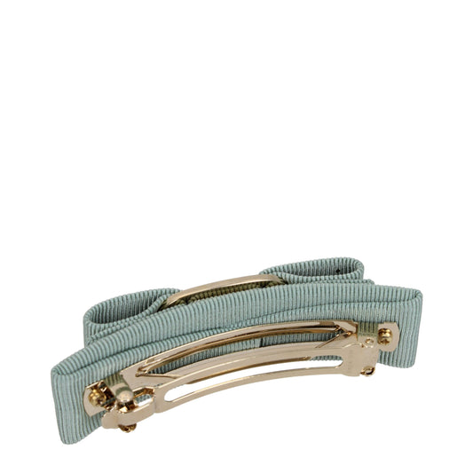 Green Fabric Hair Bow