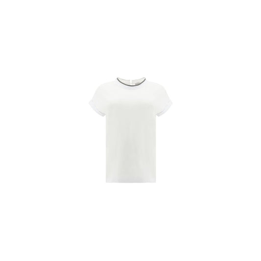 White Elastane T-Shirt