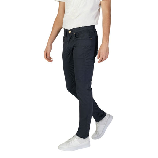 Blue Cotton Skinny Pants