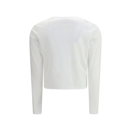 White Cotton Long Sleeve T-Shirt