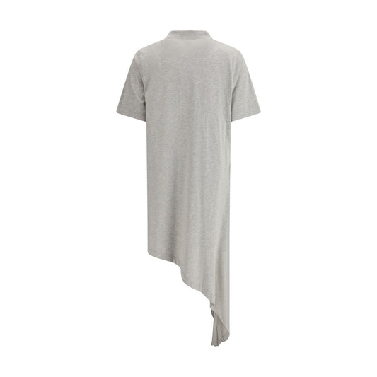 Gray Cotton Casual Dress