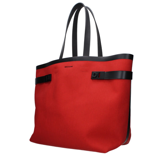Red Fabric Shoulder Bag
