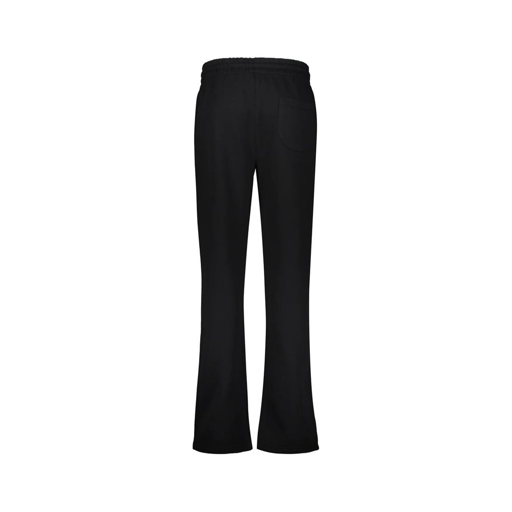 Black Cotton Casual Pants