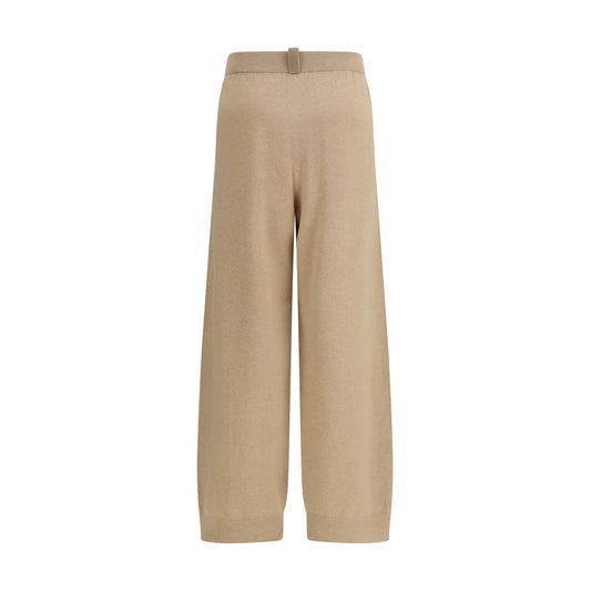 Beige Wool Oves Aries Casual Pants