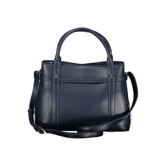 Blu Polyurethane Woman Handbag
