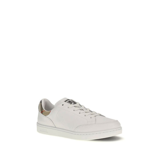 White Calf Leather Bos Taurus Low Top Sneakers