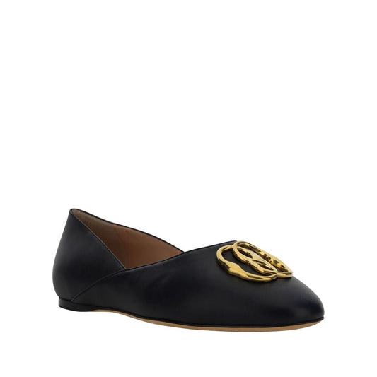 Black Calfskin Ballet Flats