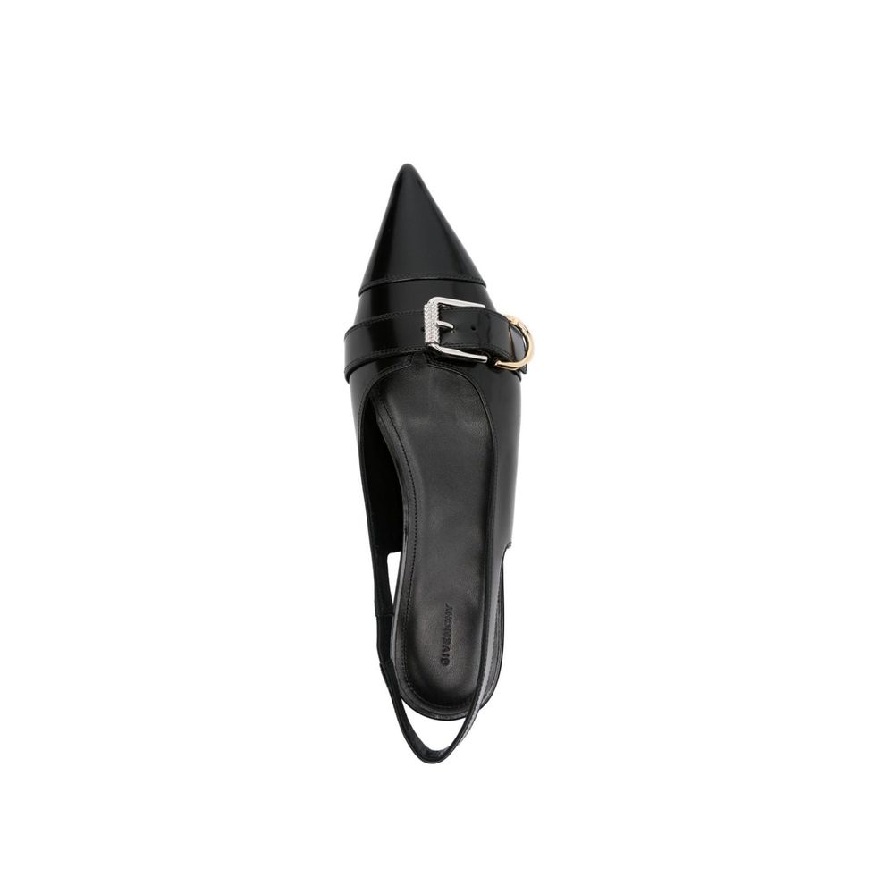 Black Calfskin Ballet Flats