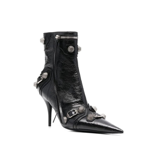 Black Lamb Leather Boots