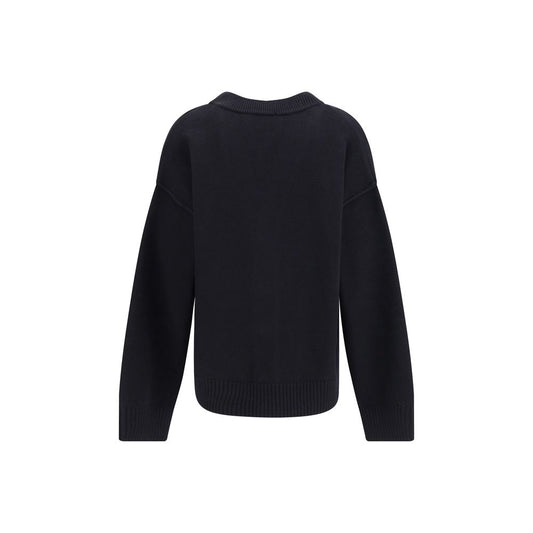 Black Fleece Wool Cardigan