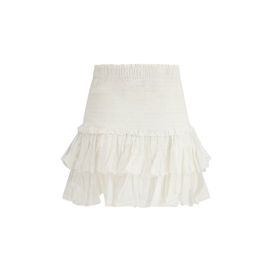 White Cotton Mini Skirt
