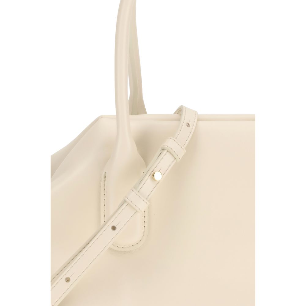 Cream Other Fibres Shoulder Bag