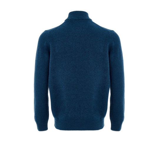 Blue Wool Turtleneck