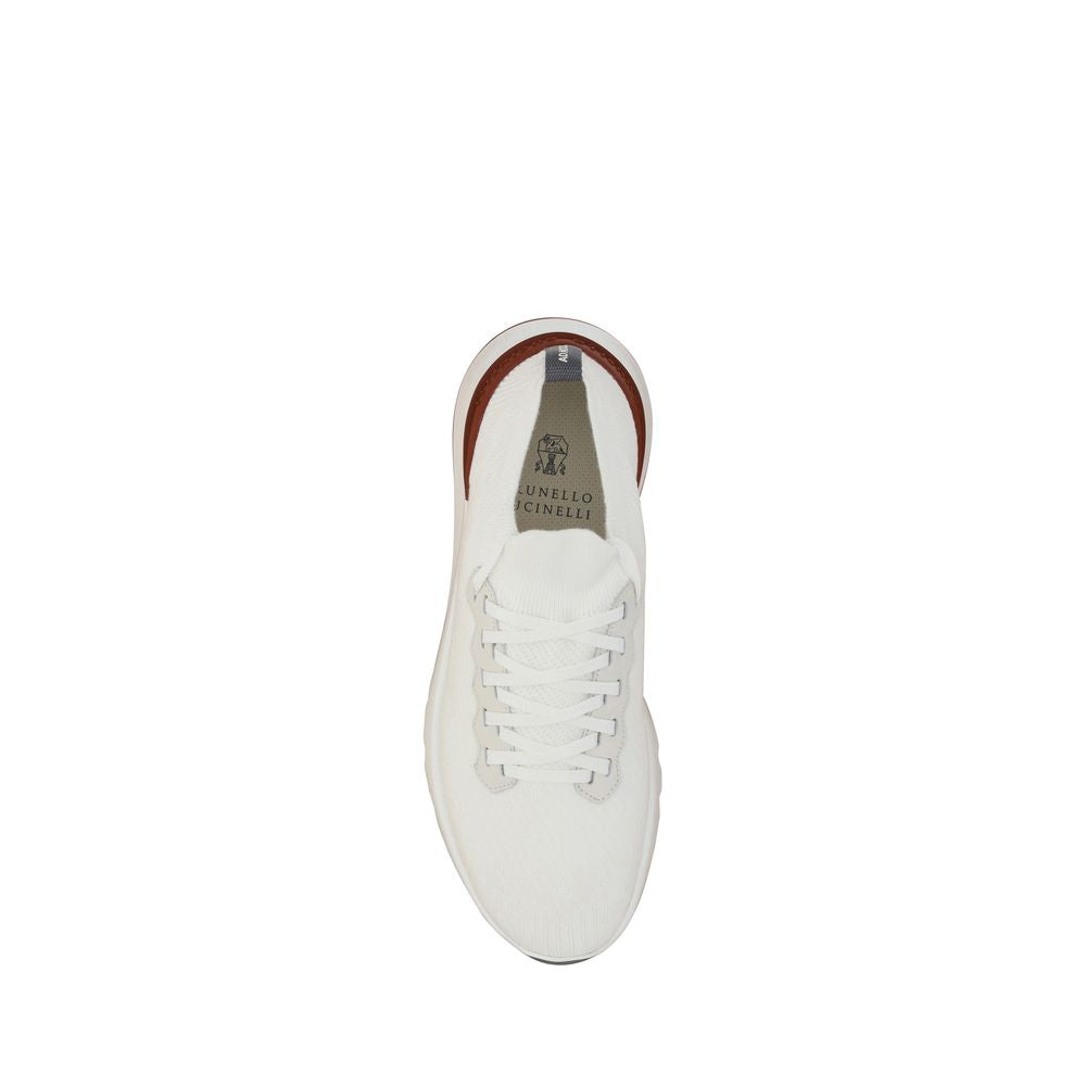 White Rubber Low Top Sneakers