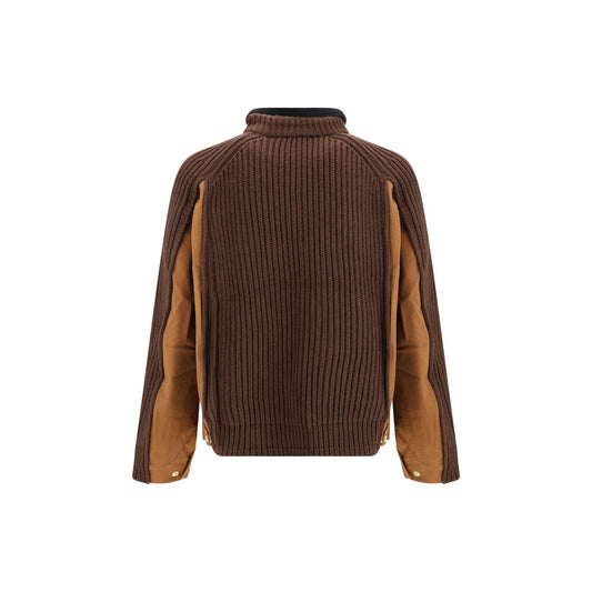 Beige Cotton Biker Jacket