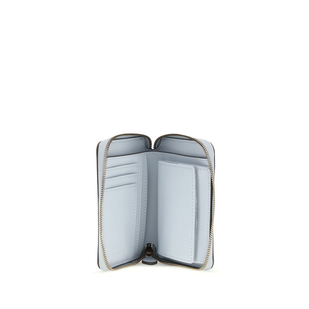 Light Blue Calf Leather Bos Taurus Wallet