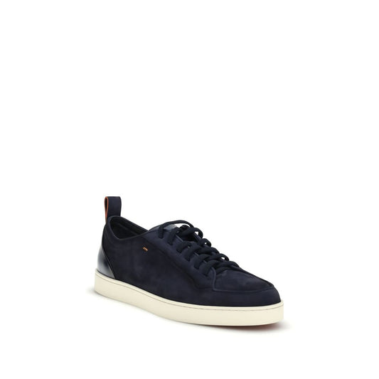 Blue Calf Leather Bos Taurus Low Top Sneakers
