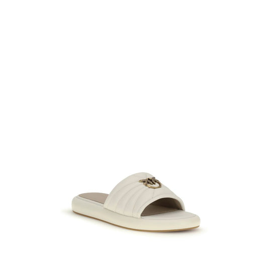 Cream Calf Leather Bos Taurus Flat Sandals