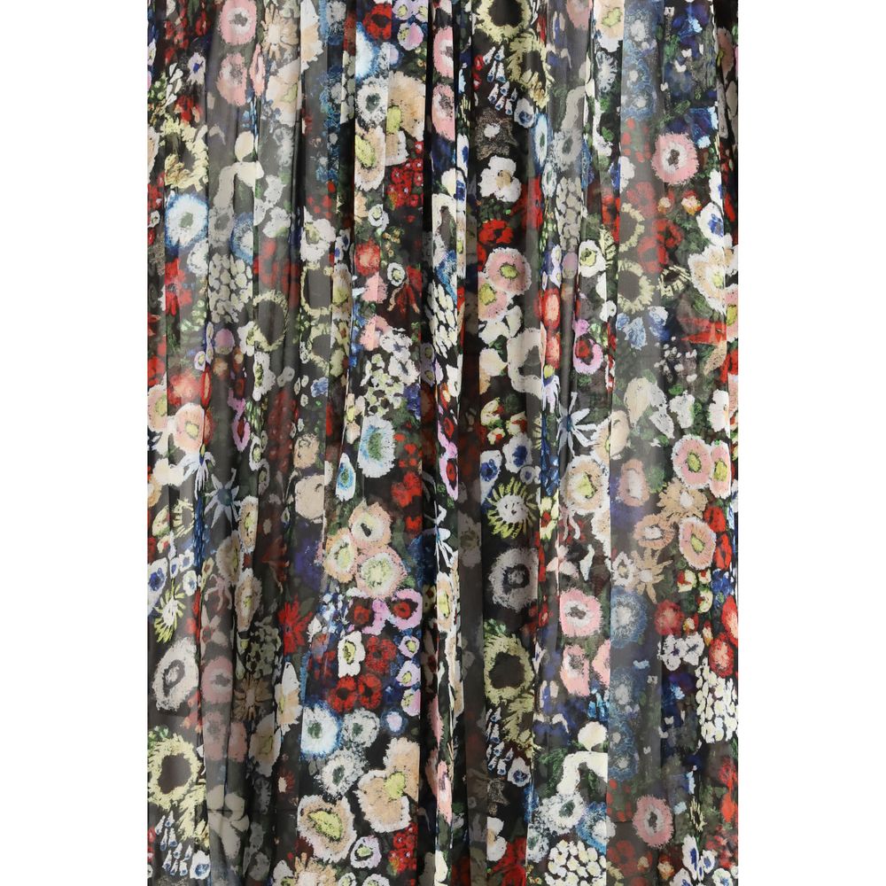 Multicolor Silk Casual Dress