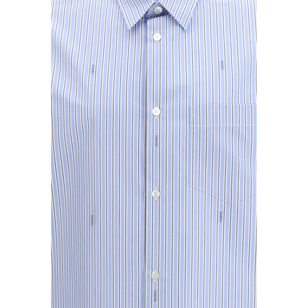 Light Blue Cotton Pattern Shirt