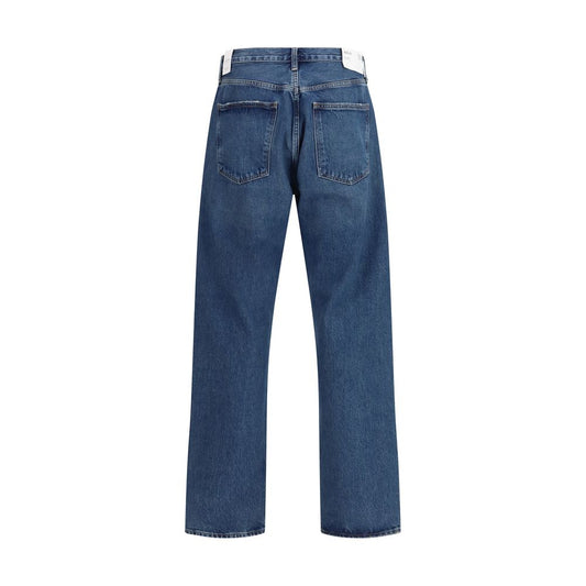 Blue Cotton Relaxed Fit Jeans