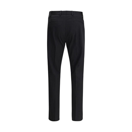 Black Cotton Casual Pants