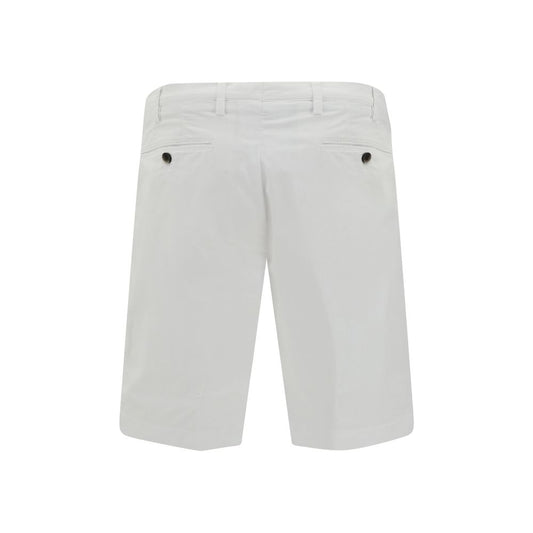 White Cotton Bermuda Shorts