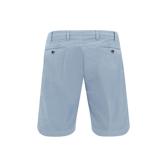 Light Blue Cotton Bermuda Shorts