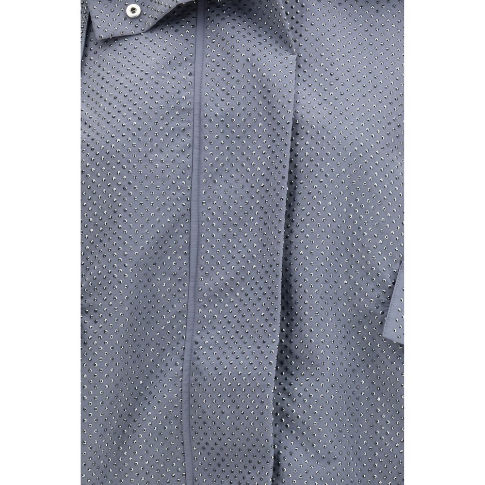 Light Blue Polyester Shell Jacket