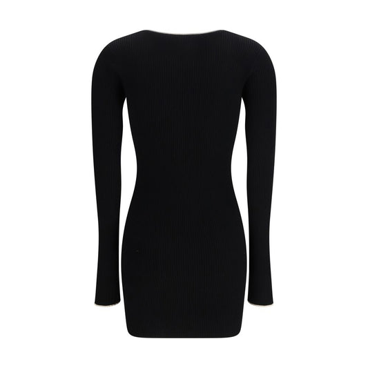 Black Viscose Casual Dress