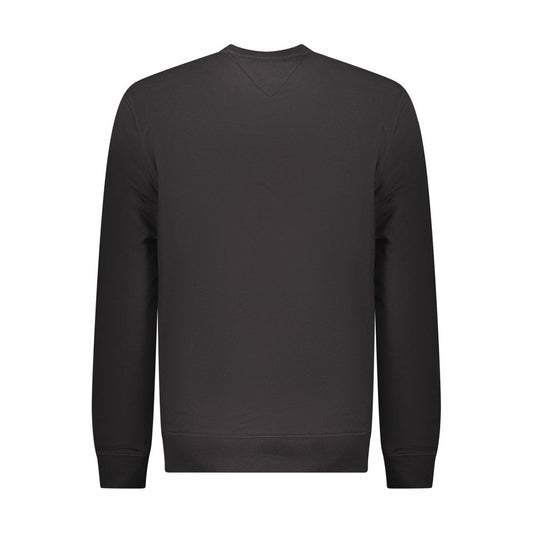 Black Cotton Men Sweatshirt