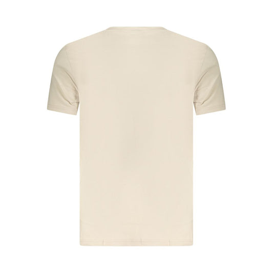 Beige Cotton Mens T-Shirt