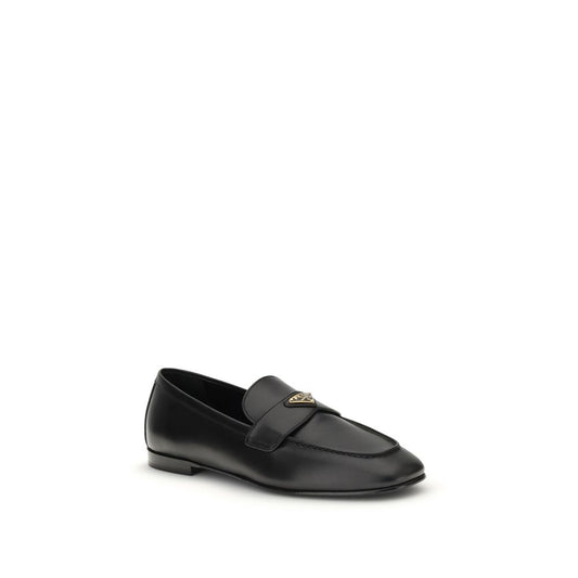 Black Calf Leather Bos Taurus Slip-On Loafers