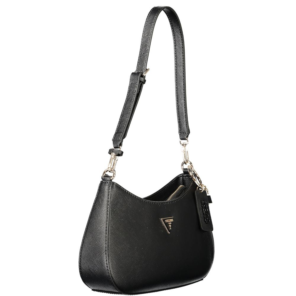 Black Polyethylene Women Handbag